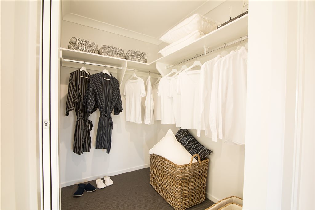 White Wardrobe single hanging top shelf shark fin