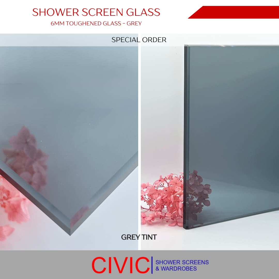 Shower Screen Glass-Grey