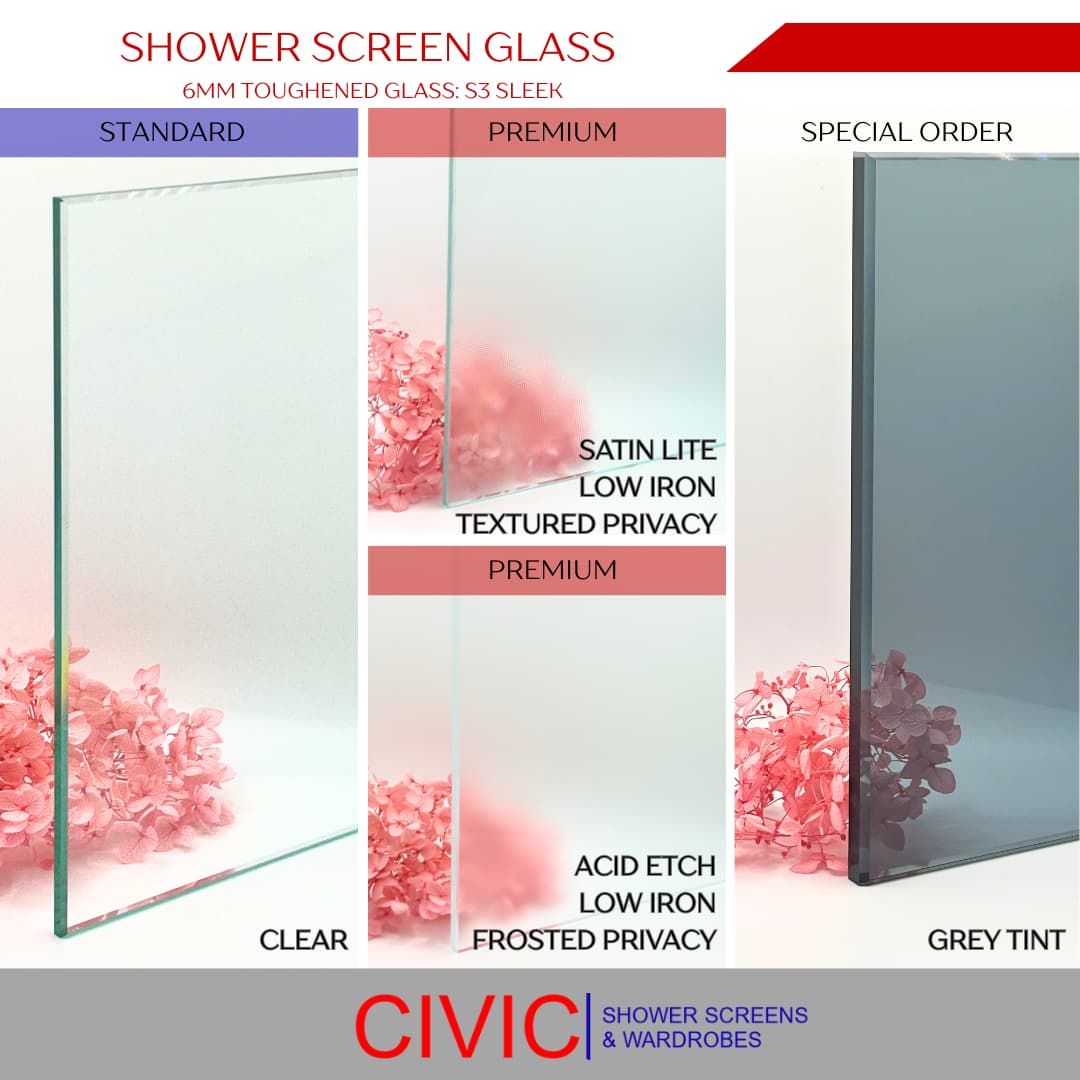 Shower Screen Glass 6mm S3Sleek