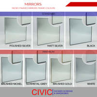MIRRORS Micro Frame colours