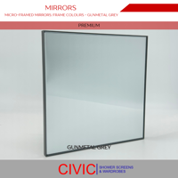 MIRRORS Micro-Framed colour GunmetalGrey