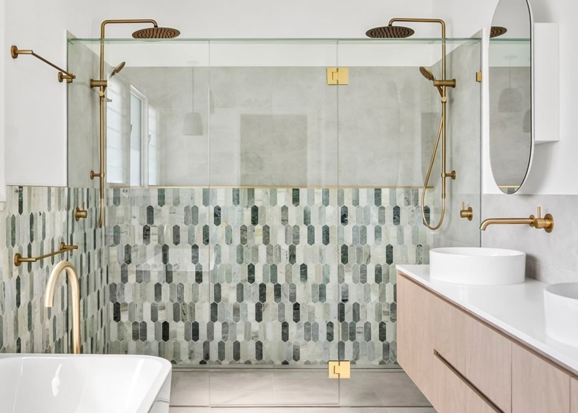 Frameless Hinged Shower Screens