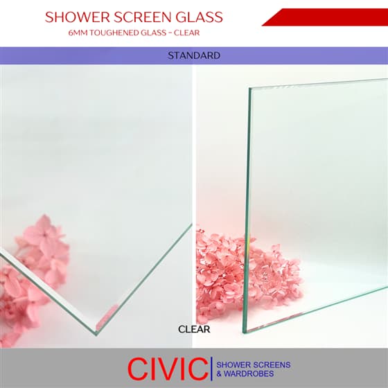 Shower Screen Glass-Clear