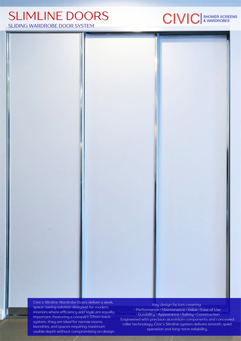 SLIMLINE: SLIDING WARDROBE DOORS