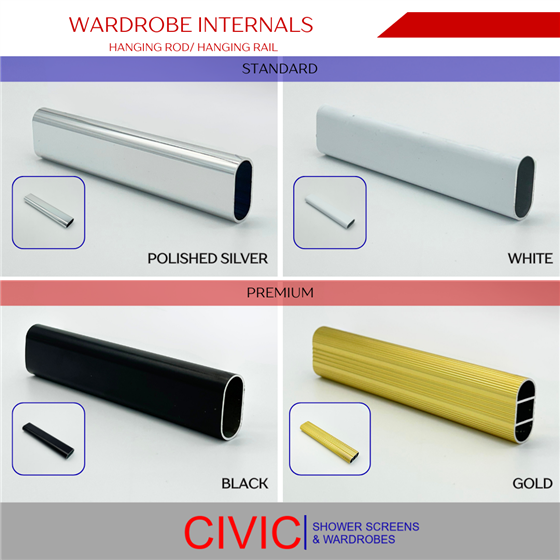 WardrobeInternals Hanging Rod ColourOptions