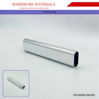 WardrobeInternals Hanging Rod PolishedSilver 