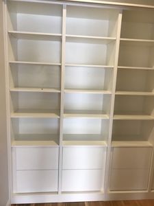 Built-In-Wardrobe-Standard-White-Board-Shelving-with-Drawers-2