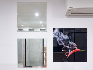 BevelledEdgeframelessmirrorandpolishededgeframelessmirror-square-6mmmirrorsandprintedglasssplashbacksamples-civicshowroom