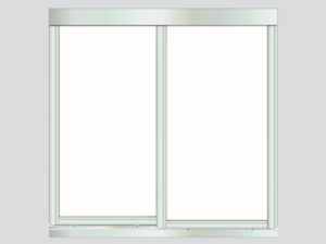 2 Doors-Polished Silver Frame Vinyl Glacier