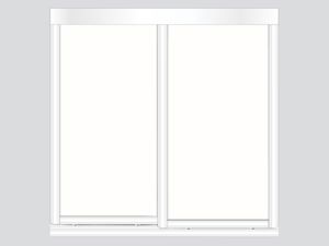 2 Doors-White Frame Vinyl Glacier