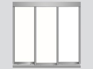 3 Doors-Matt Silver Frame Vinyl Glacier