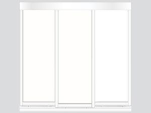 3 Doors-White Frame Vinyl Glacier