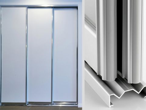Slimline sliding robe doors