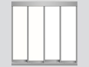 4 Doors-Matt Silver Frame Vinyl Glacier