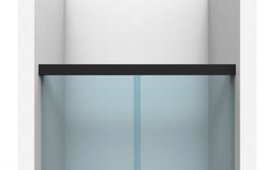 saheco-herrajes-para-puertas-correderas-vidrio-BLOQGLASS-seccion-soporte-flotante-vista-frontal
