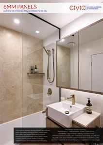 Panels: 6mm Semi-Frameless Shower Screens
