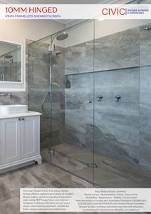 Hinged: 10mm Frameless Shower Screens