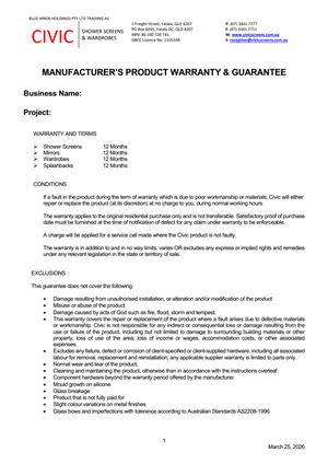 Civic Warranty Information