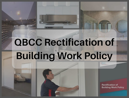 QBCC Rectification of Building Work Policy